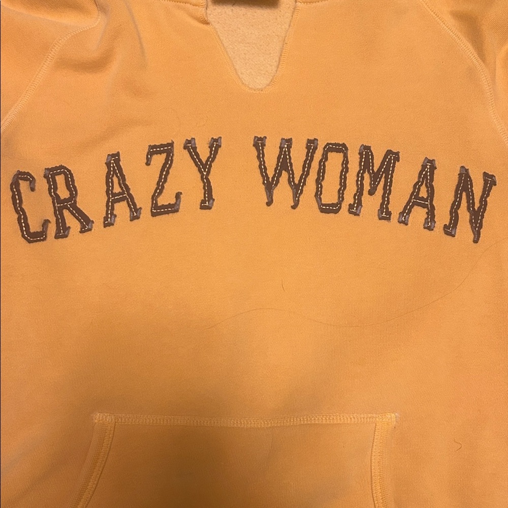Genuine Merchandise Peach Hoodie with Navy Text - Picture 3 of 9